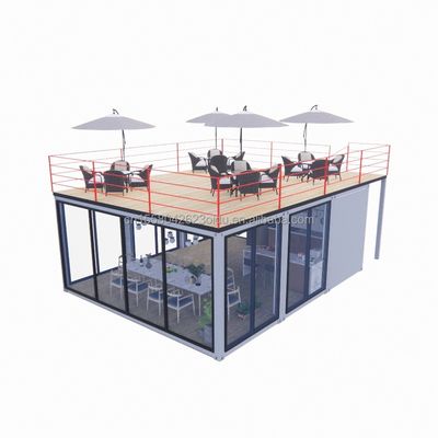 Container modulaire de 20 pieds ou 40 pieds Petite cuisine maison de jardin de couleur personnalisée entrepôt préfabriqué pour Country Marke