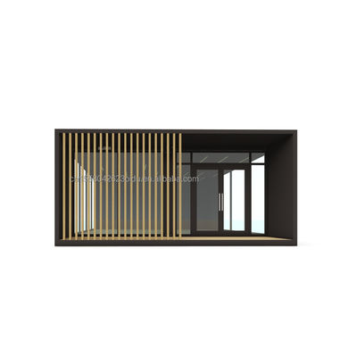 Chambre préfabriquée de luxe de 20 pieds Villa en conteneur préfabriqué avec mur 50/75/100 mm Panneau sandwich ondulé