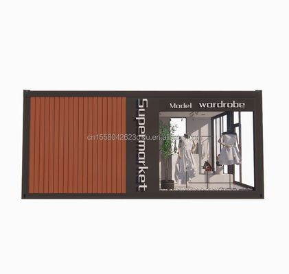 Paroi 100 mm Panneau sandwich ondulé Hôtel Container Magasin personnalisable Emballage plat Installation rapide Maison préfabriquée