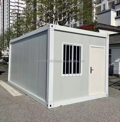 Maison de conteneurs pliants mobiles de 20 ou 40 pieds pour chambre de refuge utilisant des tubes carrés en acier galvanisé comme structure principale
