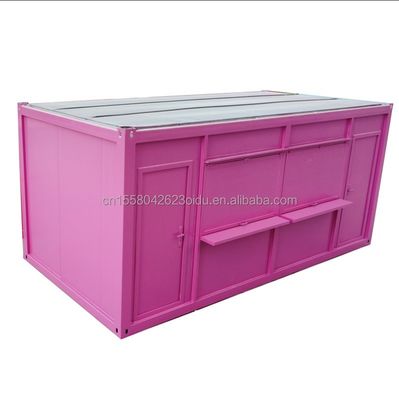Maison de conteneurs pliants mobiles de 20 ou 40 pieds pour chambre de refuge utilisant des tubes carrés en acier galvanisé comme structure principale
