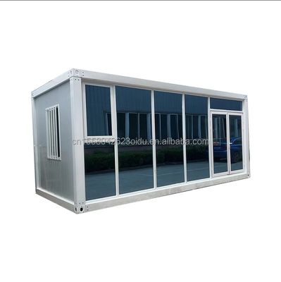 Maison de conteneurs pliants mobiles de 20 ou 40 pieds pour chambre de refuge utilisant des tubes carrés en acier galvanisé comme structure principale