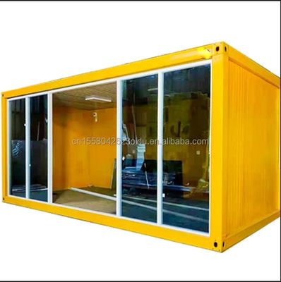 Maison de conteneurs pliants mobiles de 20 ou 40 pieds pour chambre de refuge utilisant des tubes carrés en acier galvanisé comme structure principale