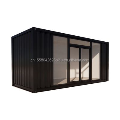 Maison de conteneurs amovible de 20 pieds, petit emballage plat préfabriqué pour l'hébergement hôtelier