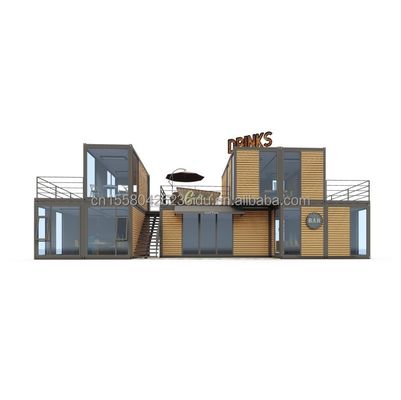 Design moderne 20 pieds ou 40 pieds Food Bar Café Supermarché Magasin Container Magasin personnalisable Paquet plat Maison préfabriquée