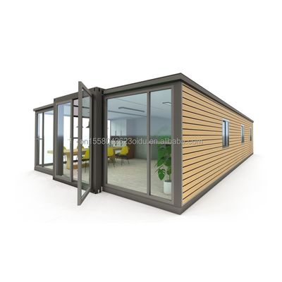 50/75/100 mm panneau sandwich ondulé maison de conteneurs préfabriquée moderne évolutive de 3 chambres pour hôtels