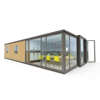 50/75/100 mm panneau sandwich ondulé maison de conteneurs préfabriquée moderne évolutive de 3 chambres pour hôtels