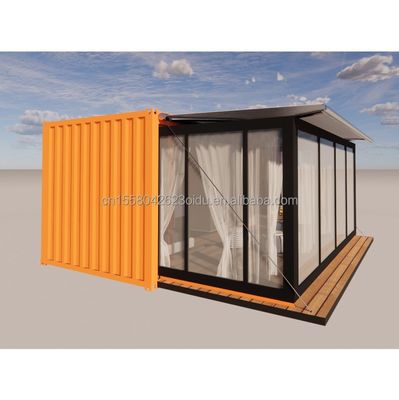 Paroi 50/75/100 mm Panneau sandwich ondulé Luxe modulaire portable maison de conteneurs préfabriquée avec toilette Design d'hôtel moderne