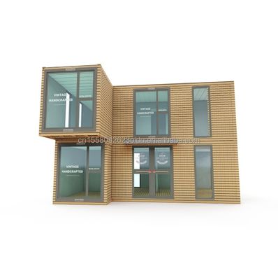 Maison agricole préfabriquée moderne à deux étages pour bureaux en plein air résidentiel en panneau sandwich et en acier galvanisé