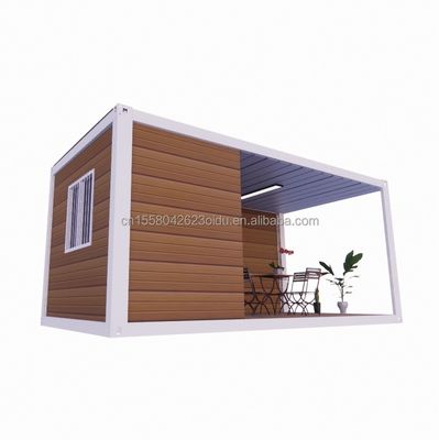 Structure en acier cadre soudé 20ft Pack plat assemblé conteneur maison mobile pour l' hôtel maison de jardin simple et luxueuse