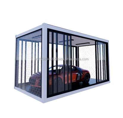 Crystal Glass Shop Design Maison préfabriquée mobile de 20 pieds avec des fenêtres en alliage d'aluminium et une courbure en acier galvanisé de 180 g
