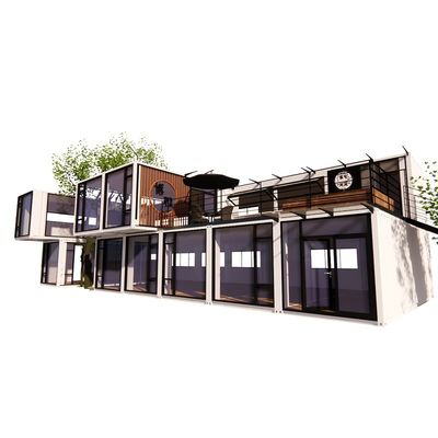 Container Maison mobile Cafétéria scolaire Emballage plat avec couleur et design personnalisés
