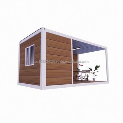 Structure en acier cadre soudé 20ft Pack plat assemblé conteneur maison mobile pour l' hôtel maison de jardin simple et luxueuse