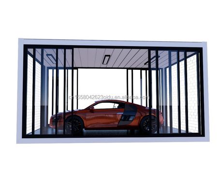 Crystal Glass Shop Design Maison préfabriquée mobile de 20 pieds avec des fenêtres en alliage d'aluminium et une courbure en acier galvanisé de 180 g