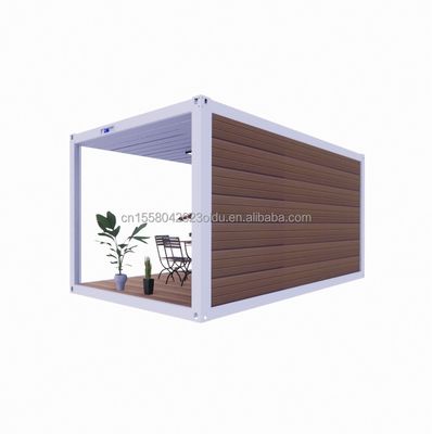 Structure en acier cadre soudé 20ft Pack plat assemblé conteneur maison mobile pour l' hôtel maison de jardin simple et luxueuse
