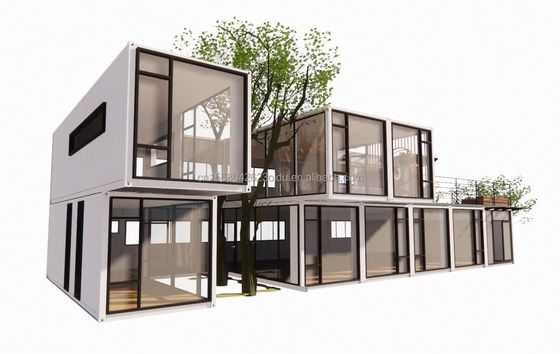 Container Maison mobile Cafétéria scolaire Emballage plat avec couleur et design personnalisés