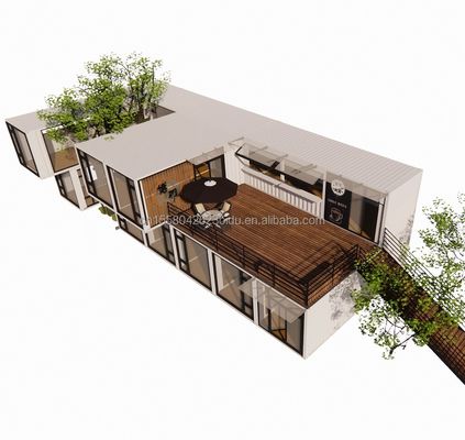 Container Maison mobile Cafétéria scolaire Emballage plat avec couleur et design personnalisés