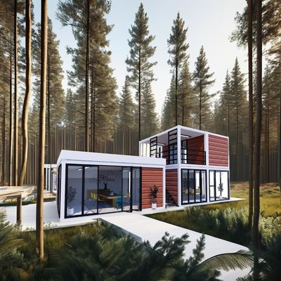 20ft Kiosque Portable Modifié Prefab Modulaire Café Container de livraison Bar petite maison 3 chambres conçues pour l' hôtel