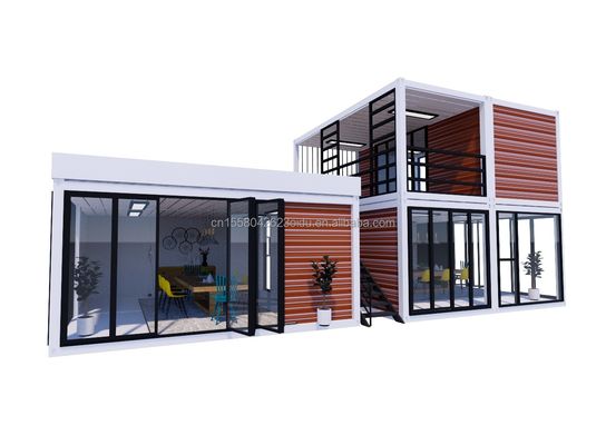 20ft Kiosque Portable Modifié Prefab Modulaire Café Container de livraison Bar petite maison 3 chambres conçues pour l' hôtel