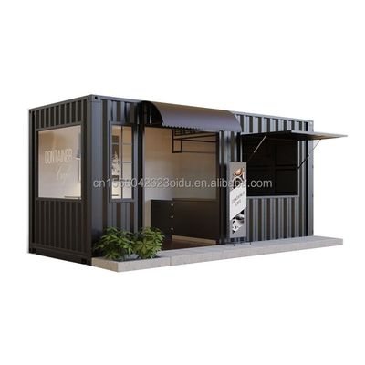 Container de panneau de sandwich préfabriqué Restaurant maison modulaire de 20 pieds 40 pieds maisons pour la livraison mobile personnalisée bar dans les cafés
