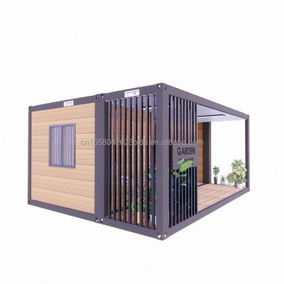 Maison en bois de 20 pieds de couleur personnalisée avec studio de jardin luxueux Container à emballage plat et matériaux de bar mobile utilisés