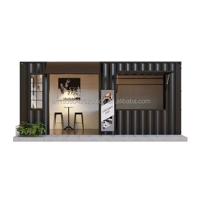 Container de panneau de sandwich préfabriqué Restaurant maison modulaire de 20 pieds 40 pieds maisons pour la livraison mobile personnalisée bar dans les cafés