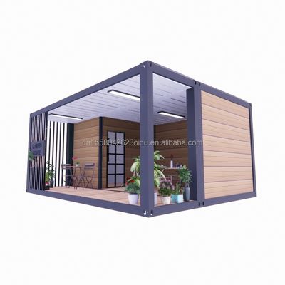 Maison en bois de 20 pieds de couleur personnalisée avec studio de jardin luxueux Container à emballage plat et matériaux de bar mobile utilisés