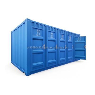 Container à emballage plat de conception moderne pour le public dans une remorque mobile de 20 pieds salle de bain Camping et au-delà de votre imagination
