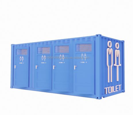 Container à emballage plat de conception moderne pour le public dans une remorque mobile de 20 pieds salle de bain Camping et au-delà de votre imagination