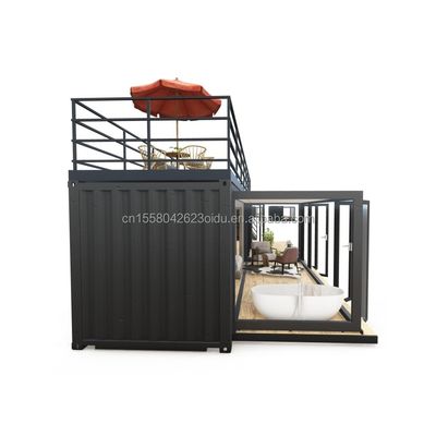 Tubes carrées en acier galvanisé utilisées dans la conception moderne Portable 20FT 40FT Container House pour l'extérieur