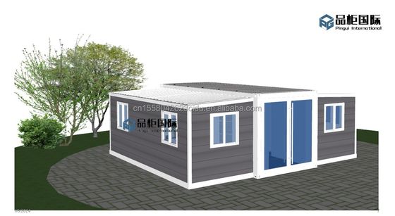 Constructions modulaires en acier de 20 ou 40 pieds Maisons modernes préfabriquées avec panneau extérieur et panneau sandwich