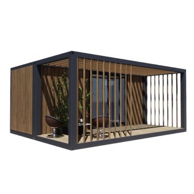 Maison en bois préfabriquée de luxe de 20 pieds avec cuisine salle de bains et barbecue extérieure