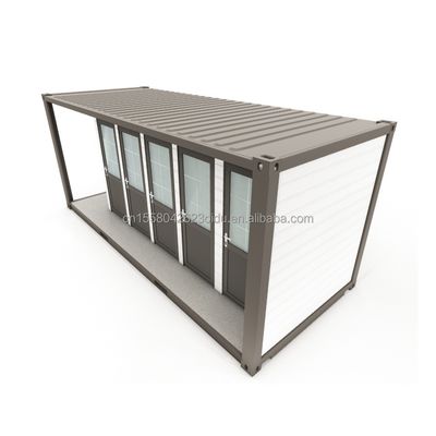 Container d'expédition modifié pour toilettes extérieures de 20 pieds ou 40 pieds en acier et panneau sandwich avec fenêtres en alliage d'aluminium