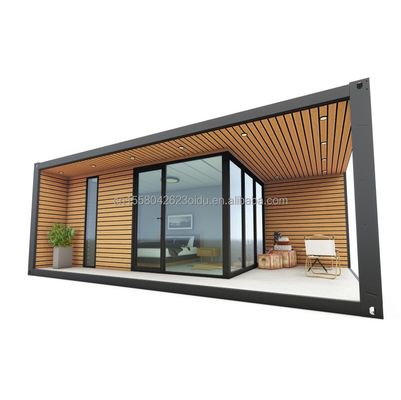 Maison de conteneurs préfabriquée portable avec chambres à coucher pour l'extérieur en panneau sandwich