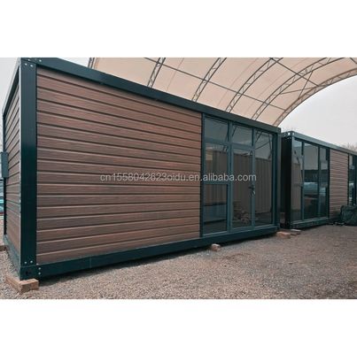 Maison de conteneurs préfabriquée portable avec chambres à coucher pour l'extérieur en panneau sandwich