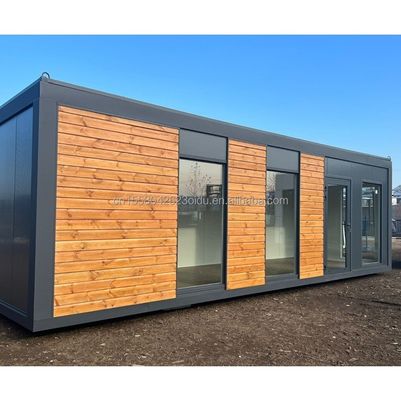 Maison de conteneurs préfabriquée portable avec chambres à coucher pour l'extérieur en panneau sandwich