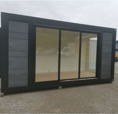 Fenêtres en alliage d'aluminium utilisées dans une maison en bois préfabriquée de luxe de 20 pieds avec cuisine et salle de bain
