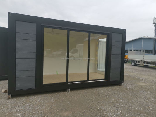 Fenêtres en alliage d'aluminium utilisées dans une maison en bois préfabriquée de luxe de 20 pieds avec cuisine et salle de bain