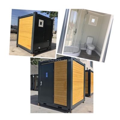 Cabine de toilettes mobiles extérieures modernes avec douche en acier galvanisé et toilettes mobiles à panneau sandwich
