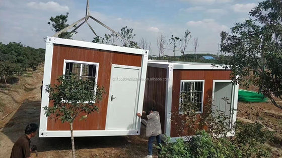 Couleur personnalisée 20 pieds préfabriqué Package plat conteneur en vrac cadre maison pour les travailleurs migrants sur le chantier de construction