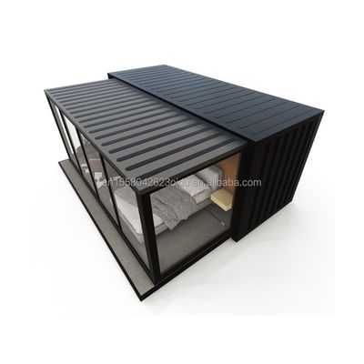 Couleur personnalisée EU Portable 20ft Expandable Container maison pour les couples ou hôtel et fenêtres en alliage d'aluminium