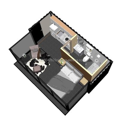 Couleur personnalisée EU Portable 20ft Expandable Container maison pour les couples ou hôtel et fenêtres en alliage d'aluminium