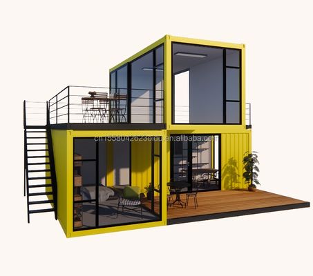 fenêtres en alliage d'aluminium personnalisées 3 modules conteneur de vie modulaire Pack plat maison préfabriquée bureau ou maison de jardin en acier