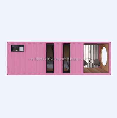 Alliage d'aluminium fenêtres 3 chambres à coucher Container résidence avec emballage et ondes panneaux sandwich murs