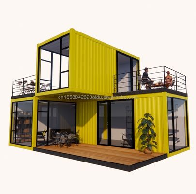 fenêtres en alliage d'aluminium personnalisées 3 modules conteneur de vie modulaire Pack plat maison préfabriquée bureau ou maison de jardin en acier