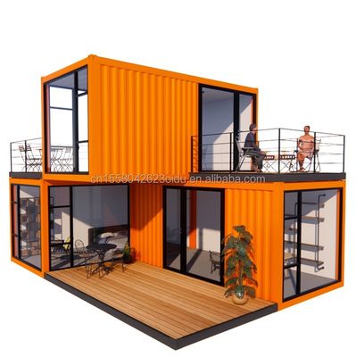 fenêtres en alliage d'aluminium personnalisées 3 modules conteneur de vie modulaire Pack plat maison préfabriquée bureau ou maison de jardin en acier
