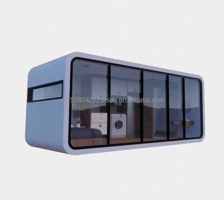 Maison préfabriquée moderne de 20 pieds 40 pieds en extérieur Petit Pod Café Maison mobile de travail Apple Cabine-Populaire cabine préfabriquée appartement appartement