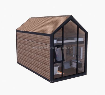 Maison mobile en bois amovible avec 50/75/100 mm de panneaux ondulatoires et une chambre à coucher en style loft de design moderne inclus