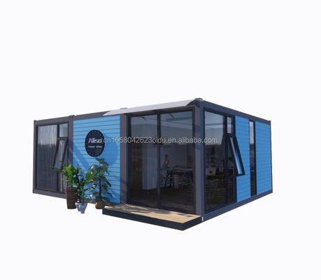 L'acier galvanisé plié 180g 20ft 40ft détachable préfabriqué conteneur plat maison maison avec 2 chambres pour hôtel