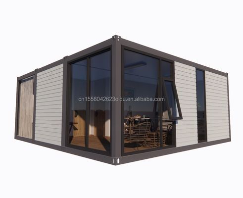 L'acier galvanisé plié 180g 20ft 40ft détachable préfabriqué conteneur plat maison maison avec 2 chambres pour hôtel
